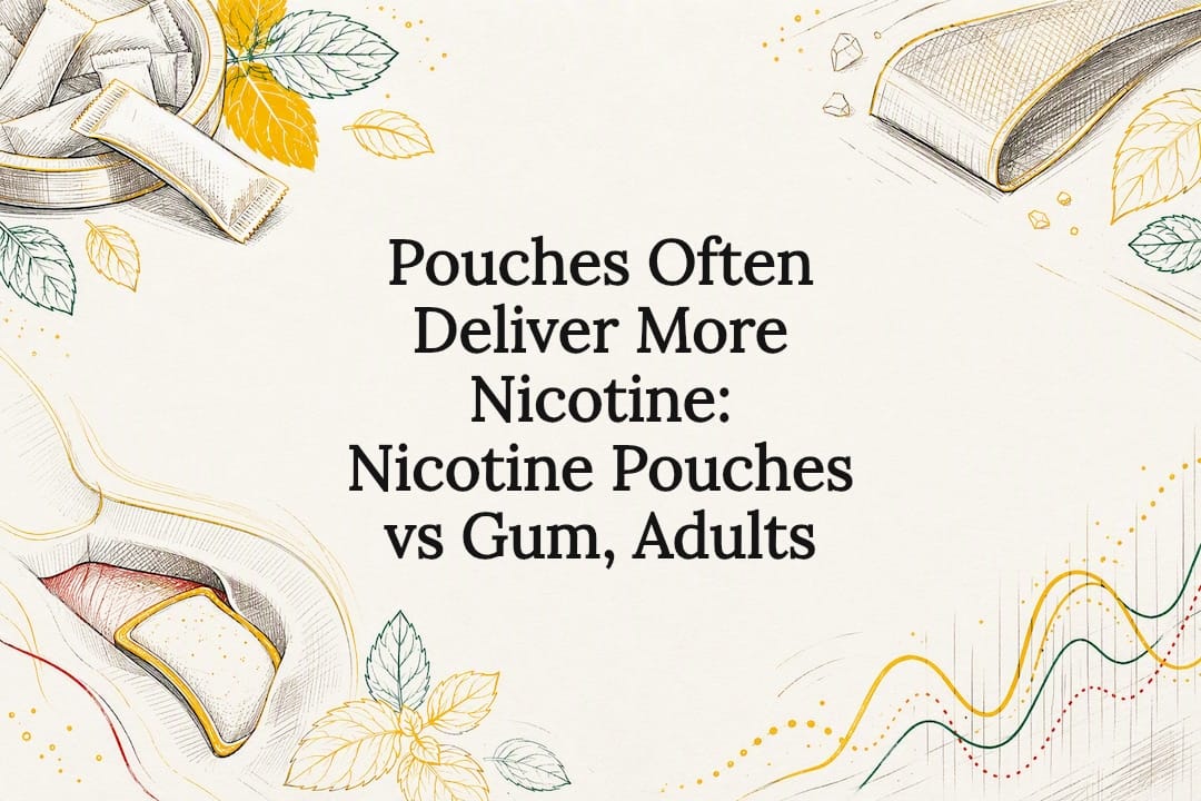 Nicotine gum and pouch comparison title card