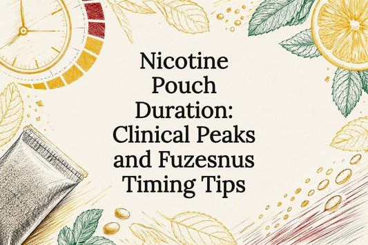 Nicotine pouch duration timing title card