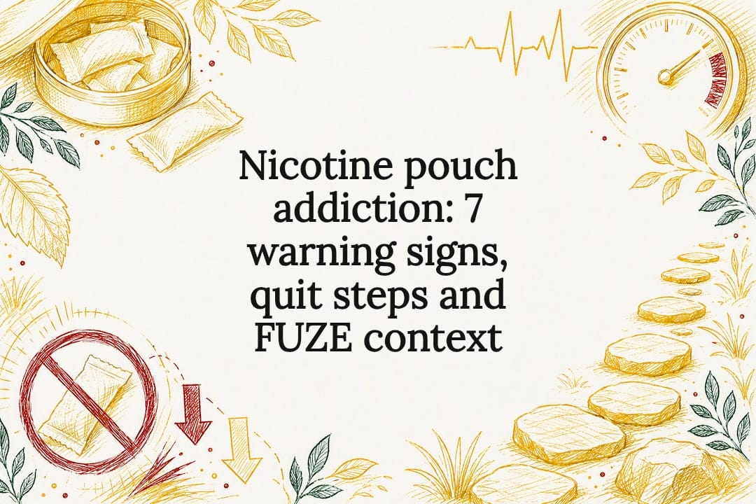 Nicotine pouch addiction article title card