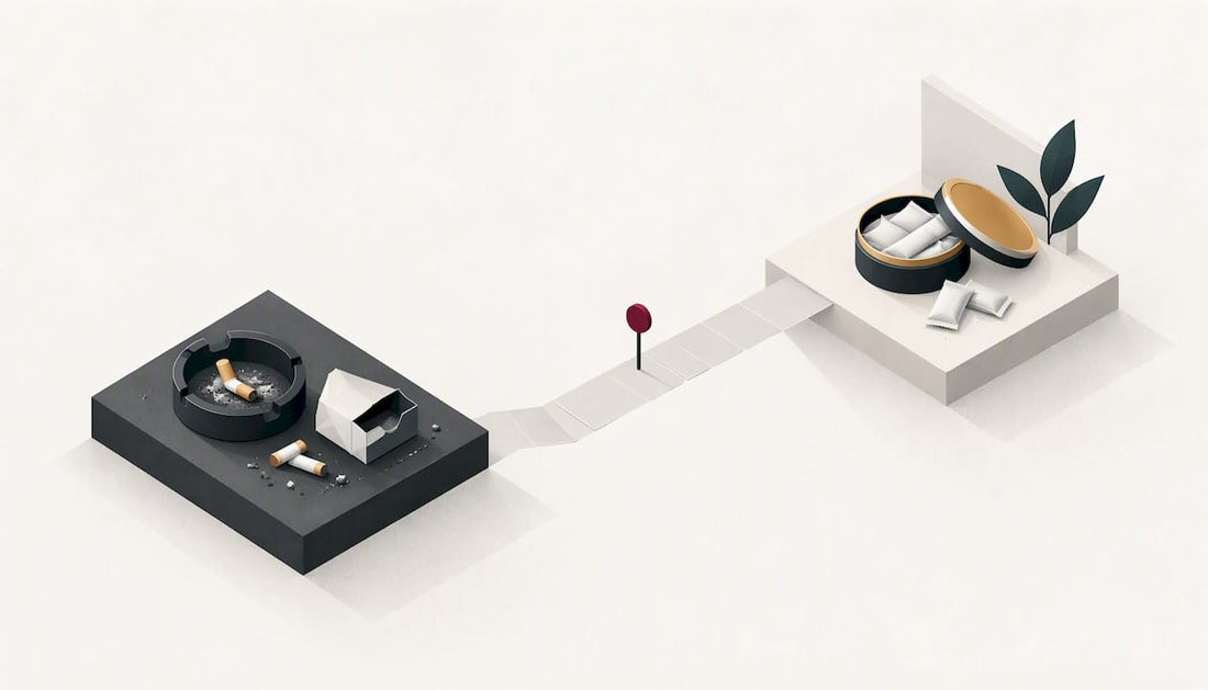 Abstract illustration of a transition path